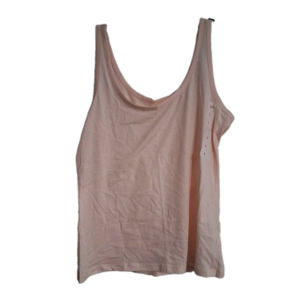 NWT Women's Old Navy First Layer Scoop Neck Fitted Tank Top Size L Light Peach
